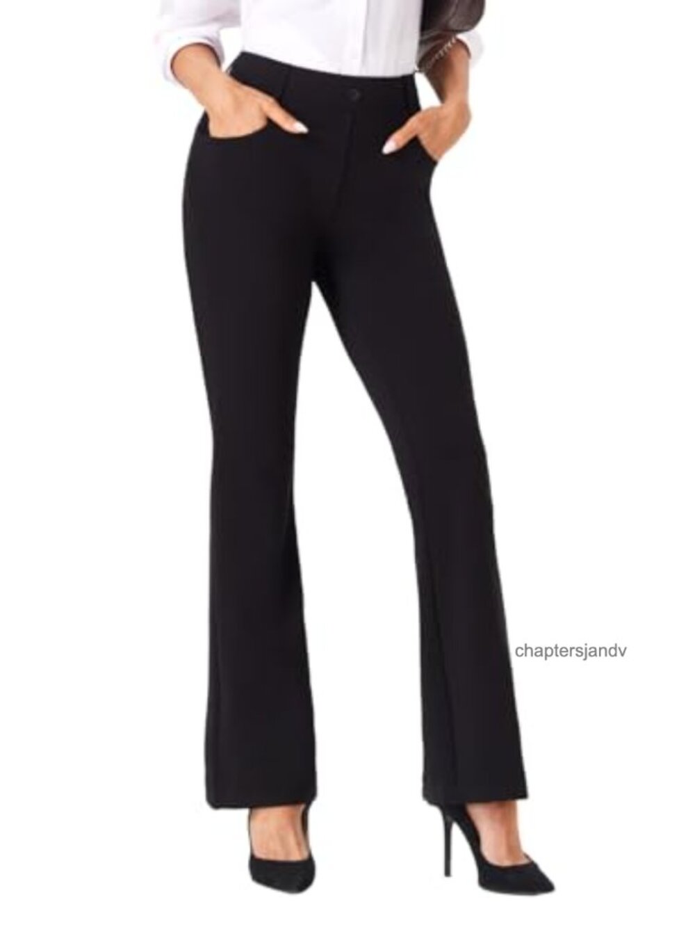 Women's Straight Leg Stretch Dress Work Pants Business Office Casual Slacks